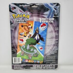 Pokemon Diamond Pearl Party Game 12 Player Stickers Poster New DesignWare